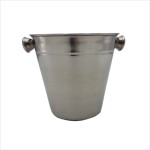 Stainless steel ice bucket, diameter 14 cm, capacity 1.3 l